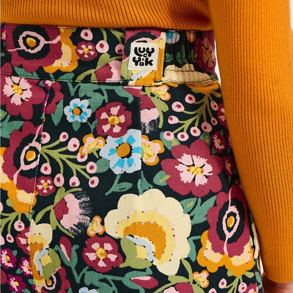 Addison Tapered Jeans: Organic Twill Ola Print RARE